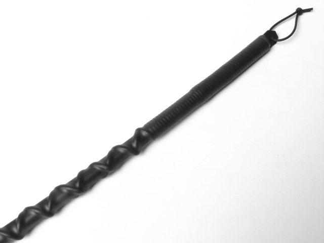 ROHRSTOCK - Extrem Rohrstock mit Griff, schwarz, Kreuzwicklung, Ø ca. 10mm