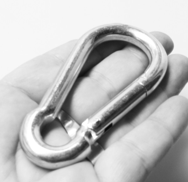 Karabinerhaken silber - 9x90 - Pack-of-4