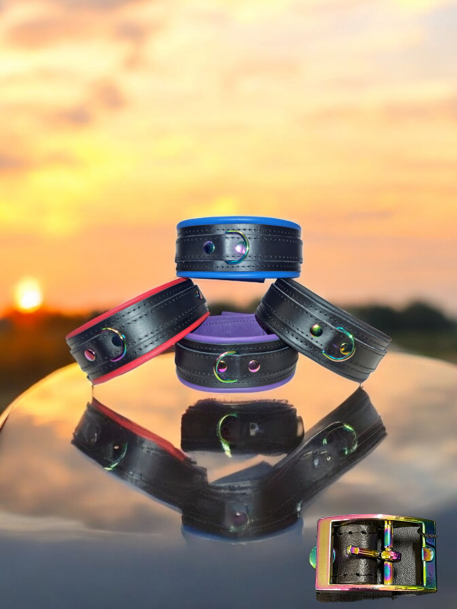 High Quality - Halsfessel RAINBOW in 4 verschiedenen Farben ! Kopie