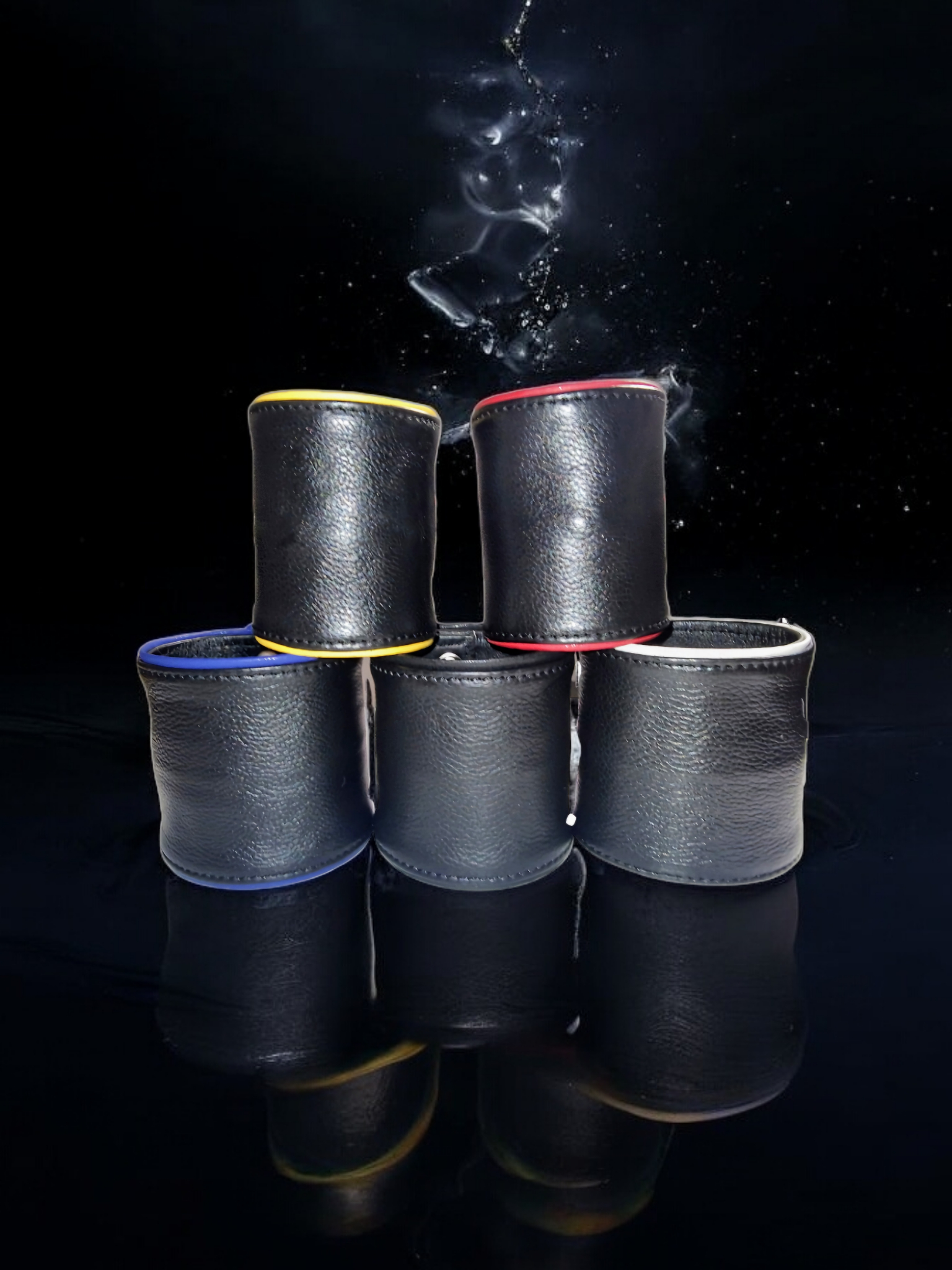 Wrist Wallet - Armband Portemonnaie- mit Farbstreifen außen in 5 verschiedenen Farben!