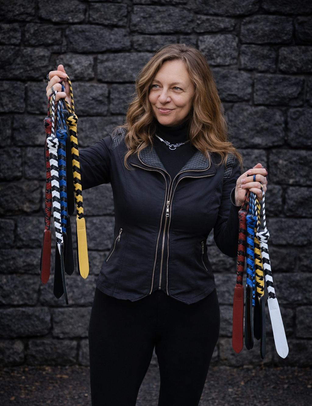 Kurzer Kantschu - Hochwertige Lederpeitsche mit Klatsche